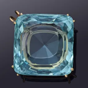 GIA IGI Certified 14K Gold 189.21Ct Transparent Greenish Blue Aquamarine Pendant