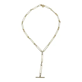 Gold T Bar Necklace