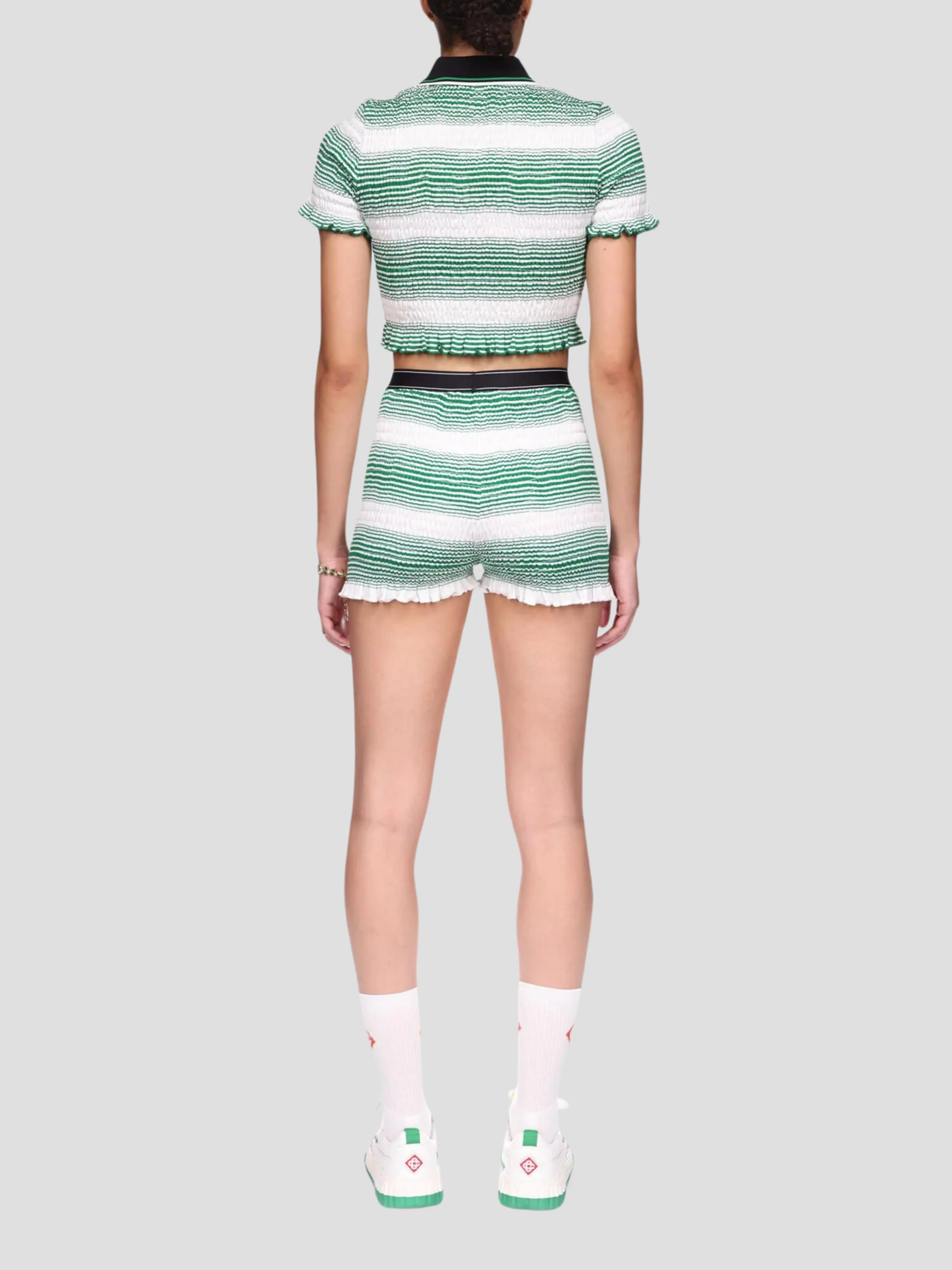 Gradient Striped Polo Top