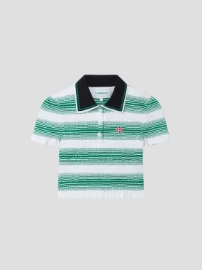 Gradient Striped Polo Top