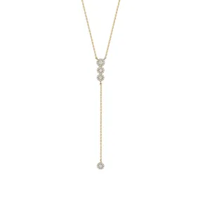 Graduated Diamond Lariat Necklace