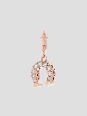 Horseshoe Charm in Pink Gold & Diamond