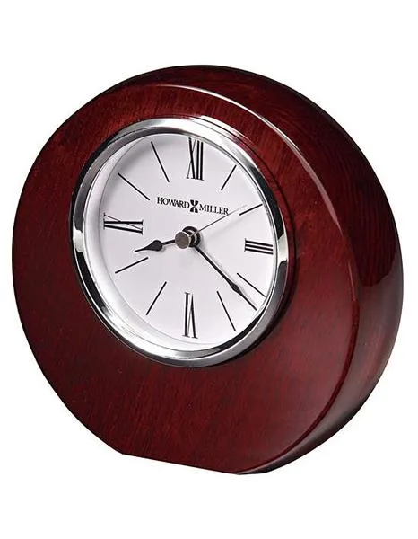 Howard Miller Adonis Tabletop Clock - Rosewood Hall Finish and White Dial