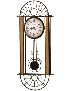 Howard Miller Devahn Pendulum Wall Clock - Wrought Iron Frame