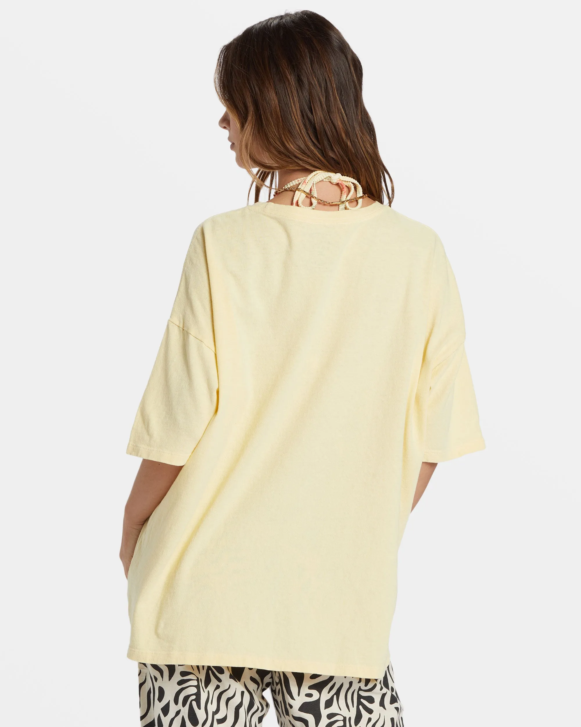 Island Holiday Oversized T-Shirt - Yellow