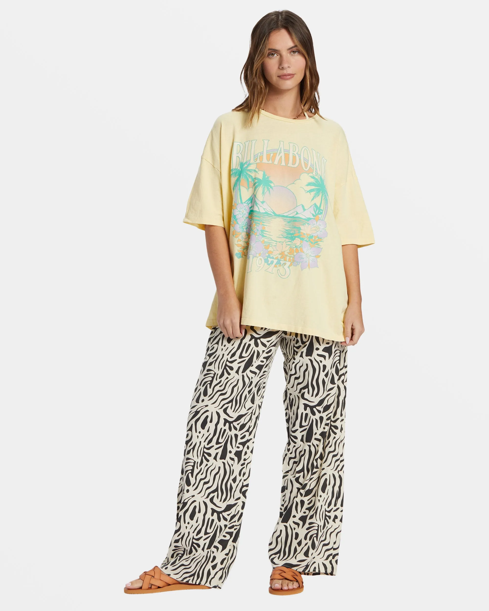 Island Holiday Oversized T-Shirt - Yellow