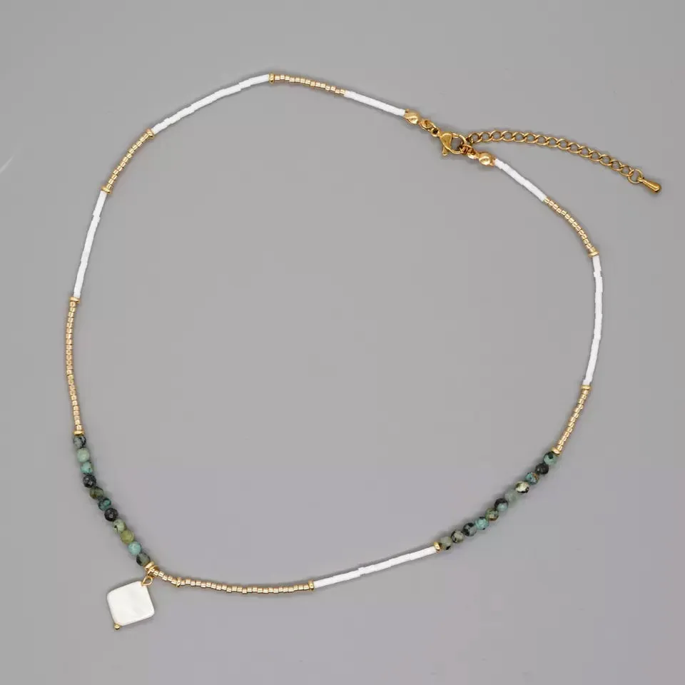 Kayhlani Necklace - Shell/Glass Beads