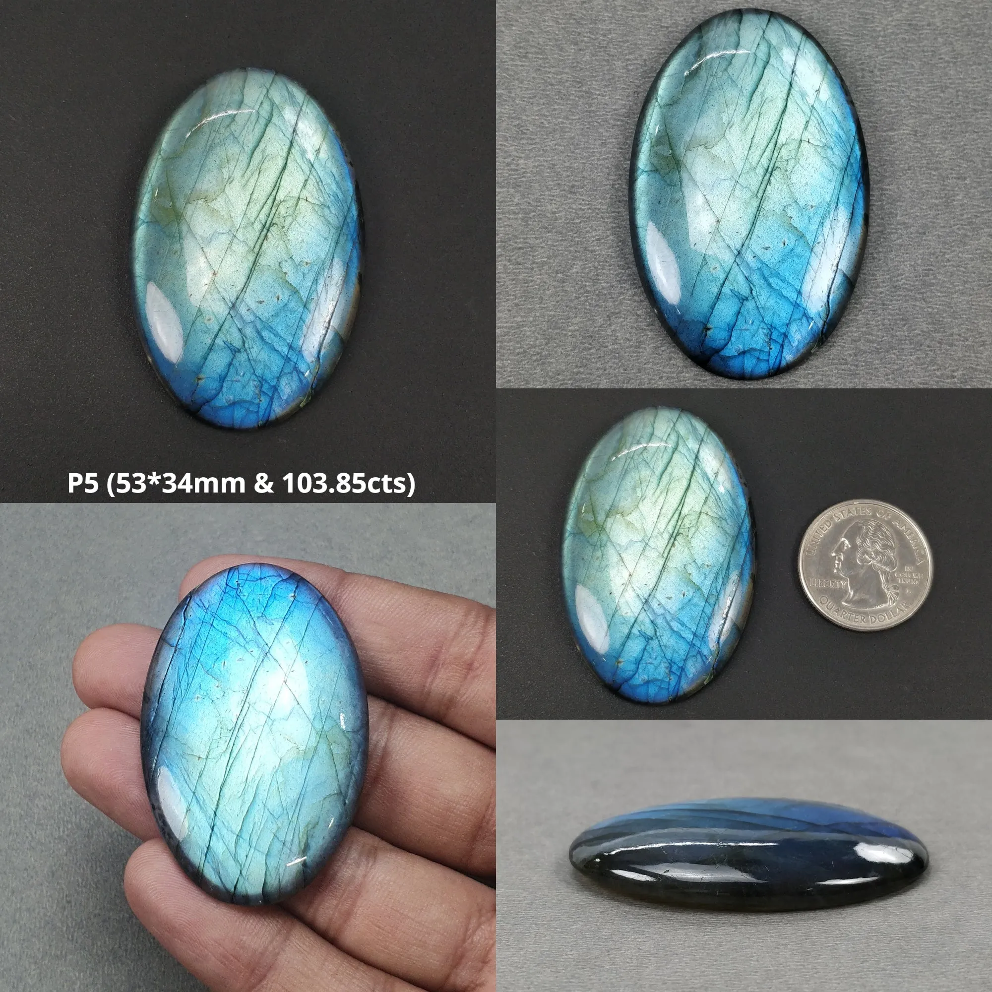 LABRADORITE Gemstone Cabochon Normal & Checker Cut : Natural Untreated Unheated Blue Labradorite Marquise Cushion Oval Shape