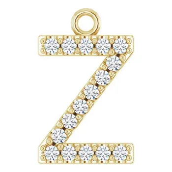 Large Diamond Letter Dangle