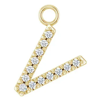 Large Diamond Letter Dangle