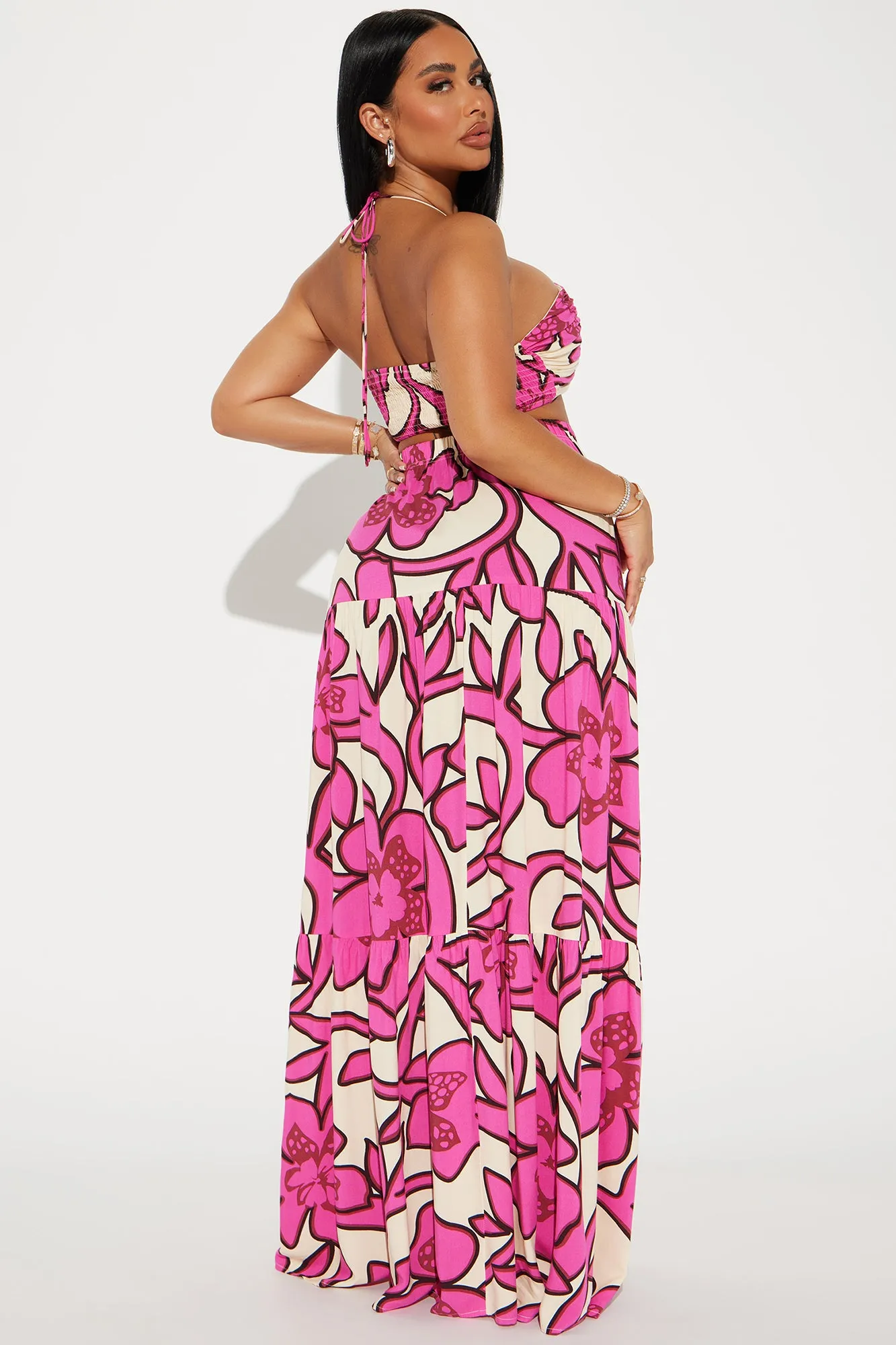 Lily Tropical Skirt Set - Pink/combo