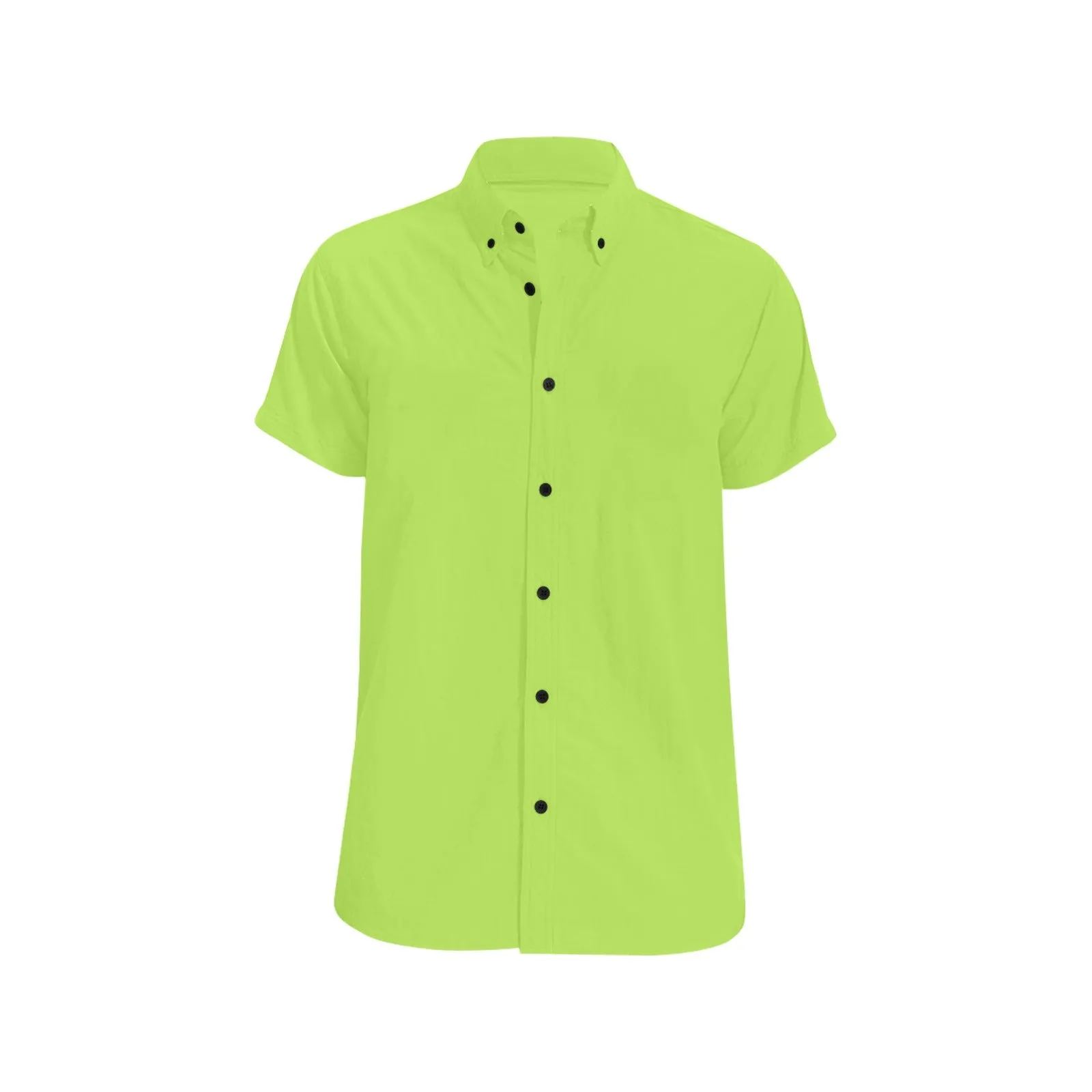 Lime Green Men's Short Sleeve Shirt - Model T53