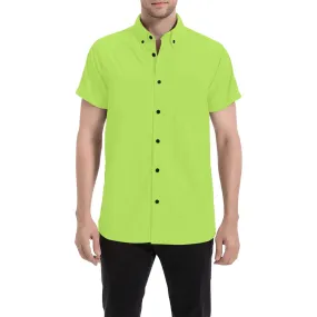 Lime Green Men's Short Sleeve Shirt - Model T53