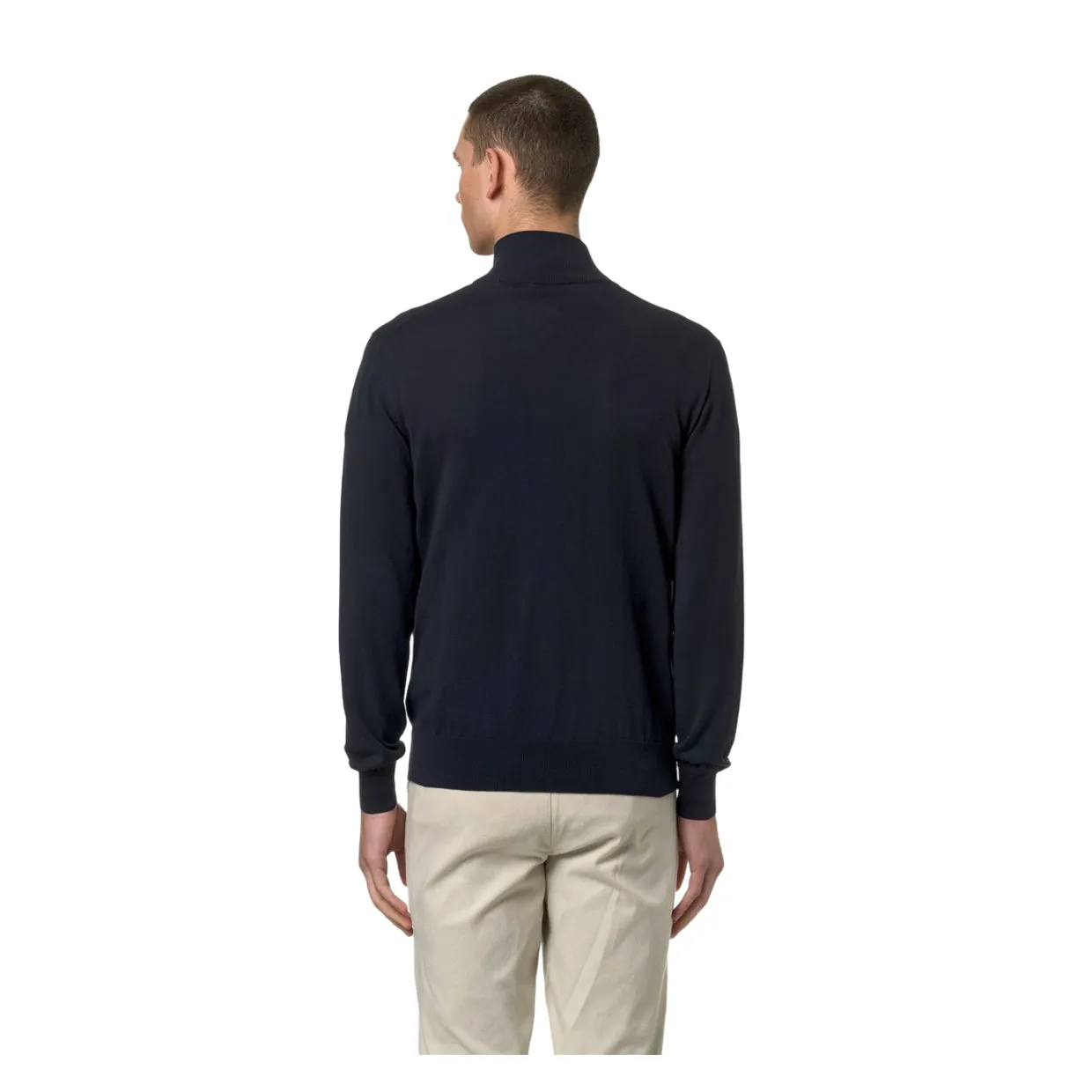 Maglione Uomo K-Way Full Zip Finny Cotone Blu