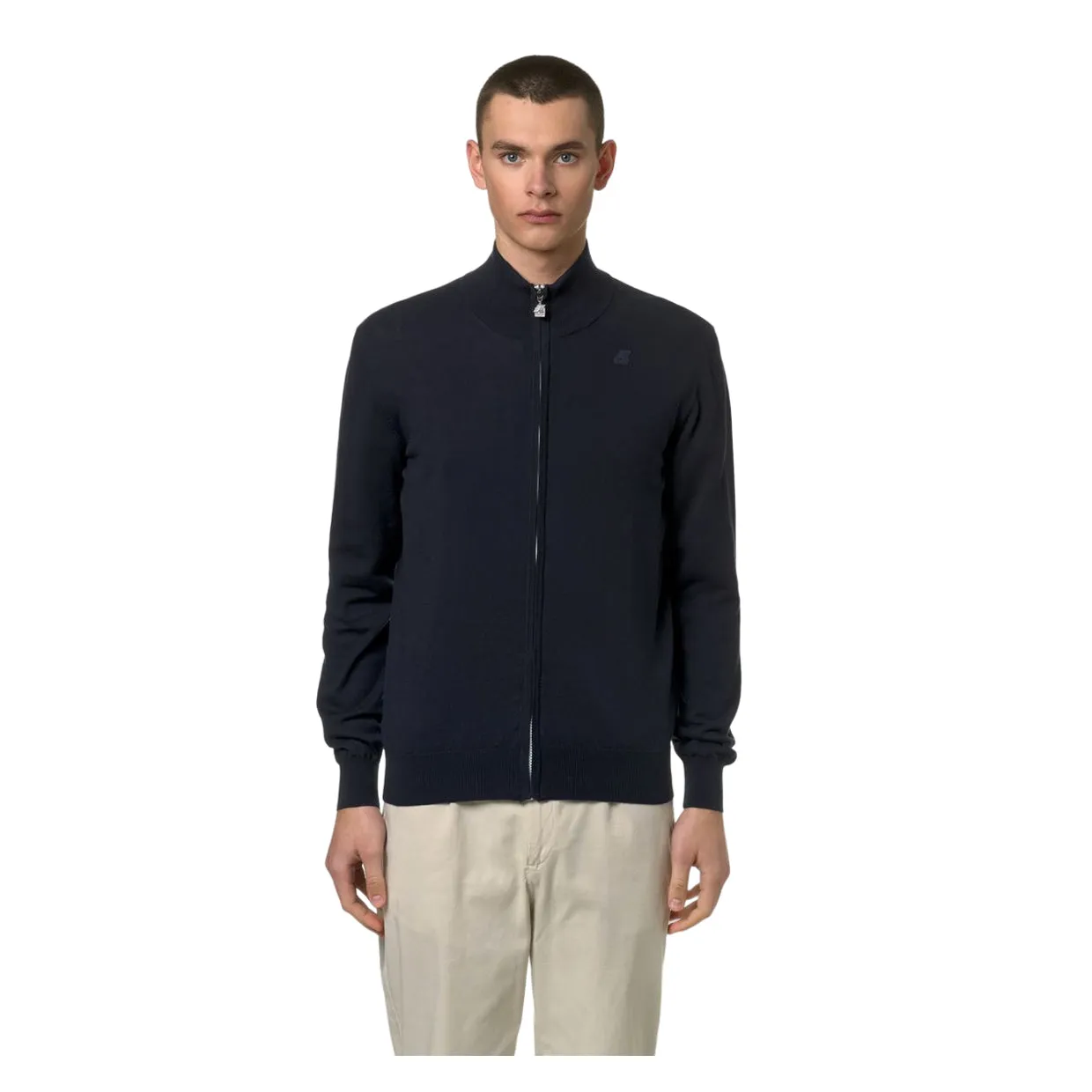 Maglione Uomo K-Way Full Zip Finny Cotone Blu