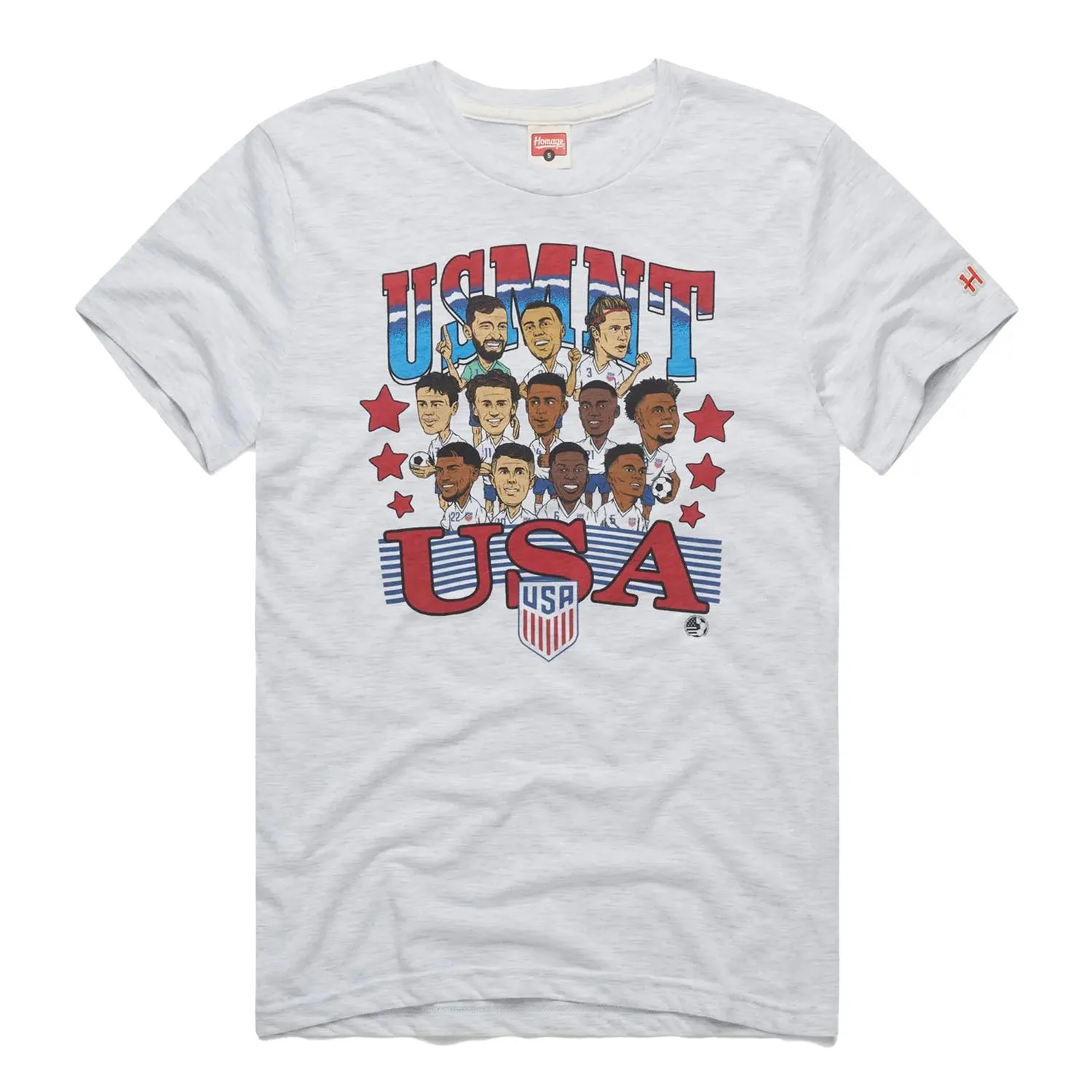 Men's Homage USMNT Character White Tee