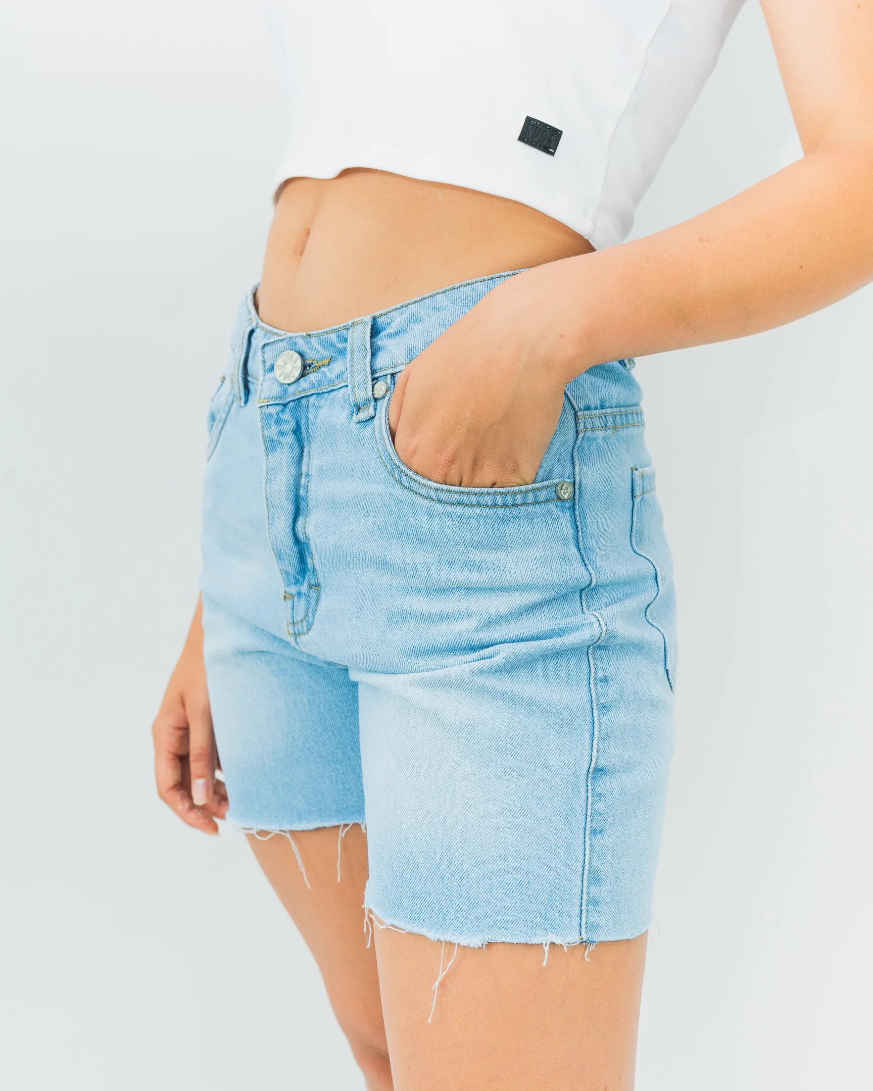 Mom Denim Short - Hielo