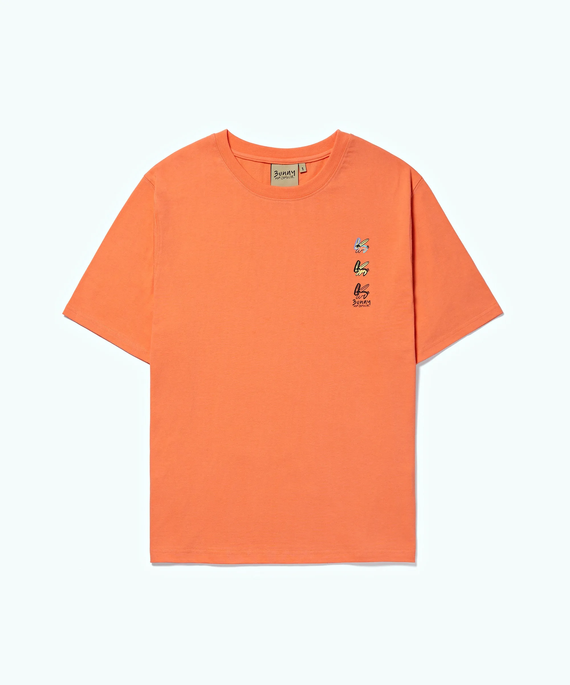 Mon Amour Triple Bunny T-shirts Orange