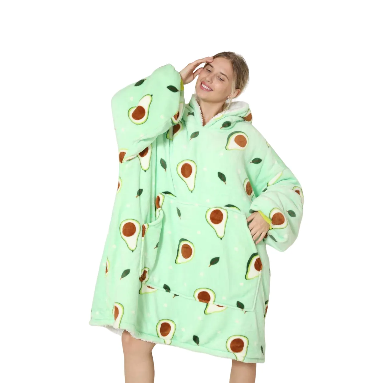 My Snuggy - Adult Avocado Hoodie Blanket