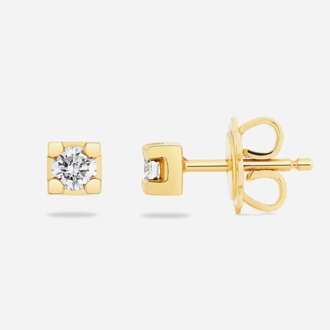 Nikkie Solitaire Stud Earrings