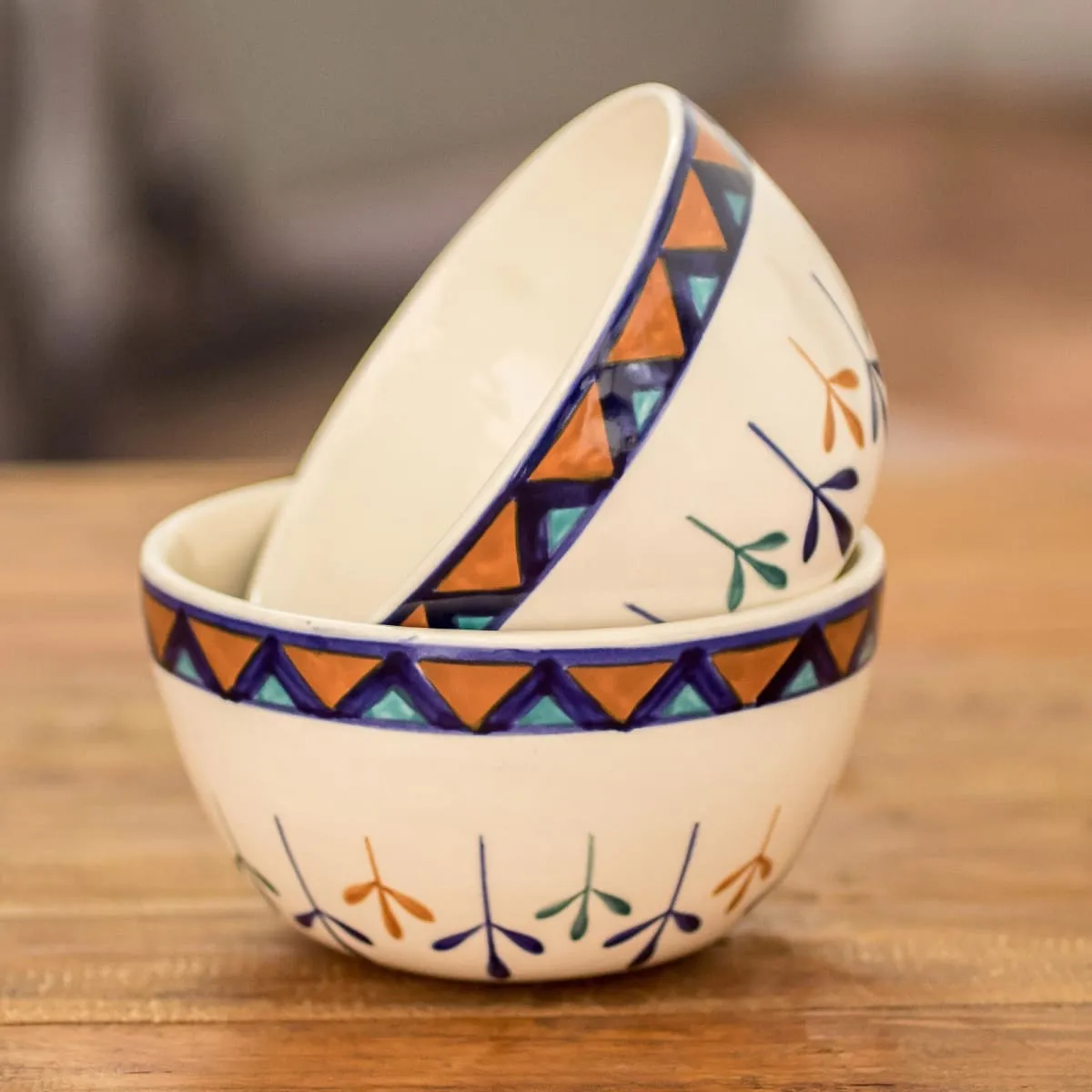 Novica Antigua Breeze Ceramic Soup Bowls (Pair)