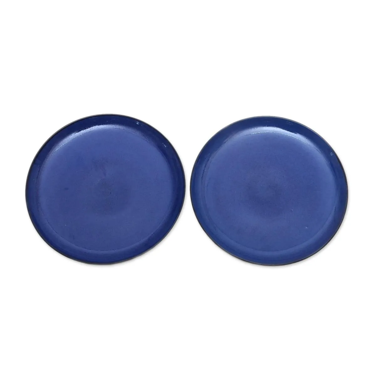 Novica Cobalt Cuisine Ceramic Dinner Plates (Pair)