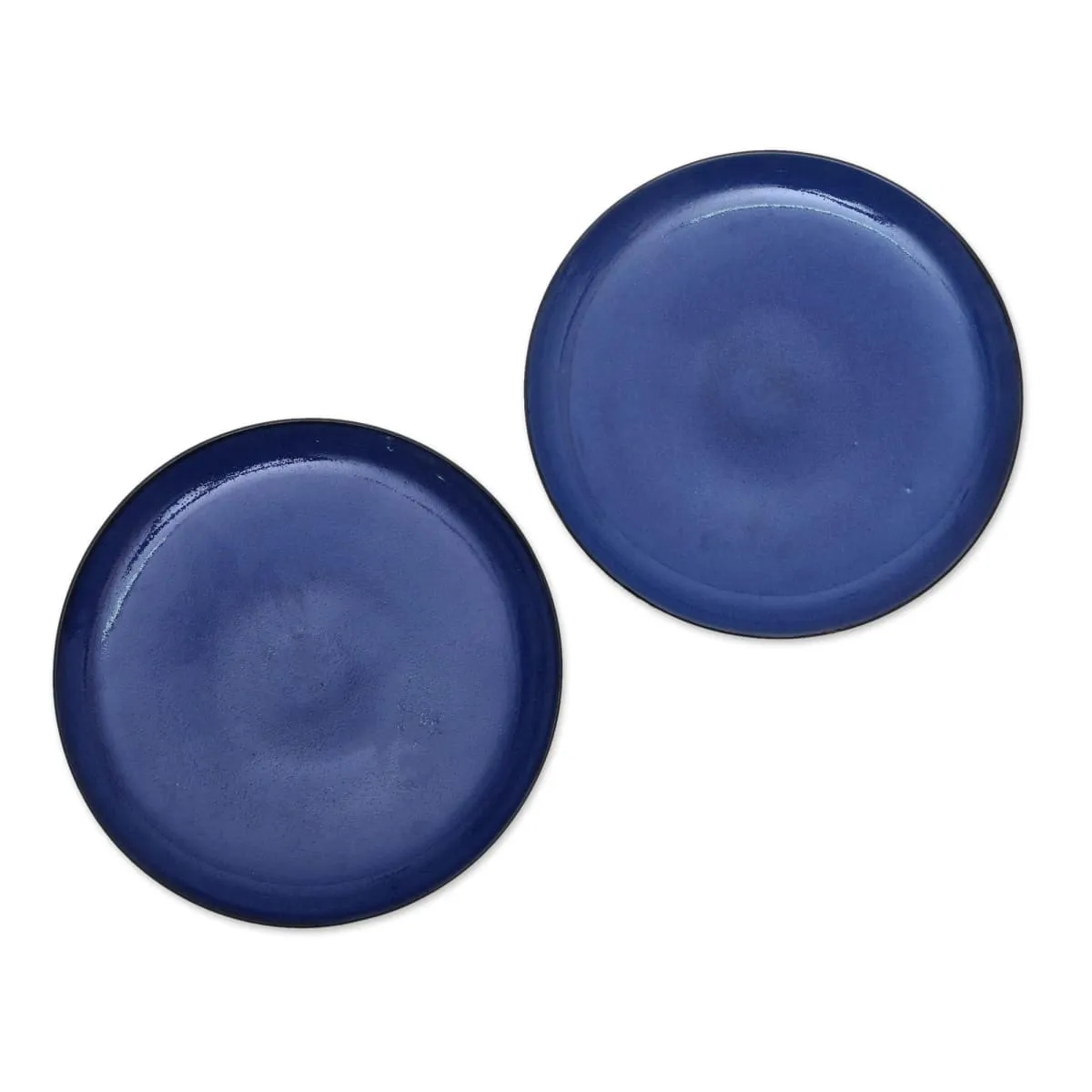 Novica Cobalt Cuisine Ceramic Dinner Plates (Pair)