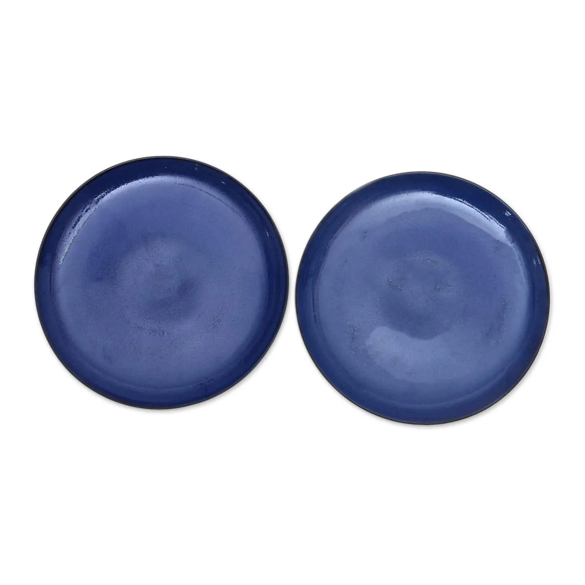 Novica Cobalt Cuisine Ceramic Dinner Plates (Pair)