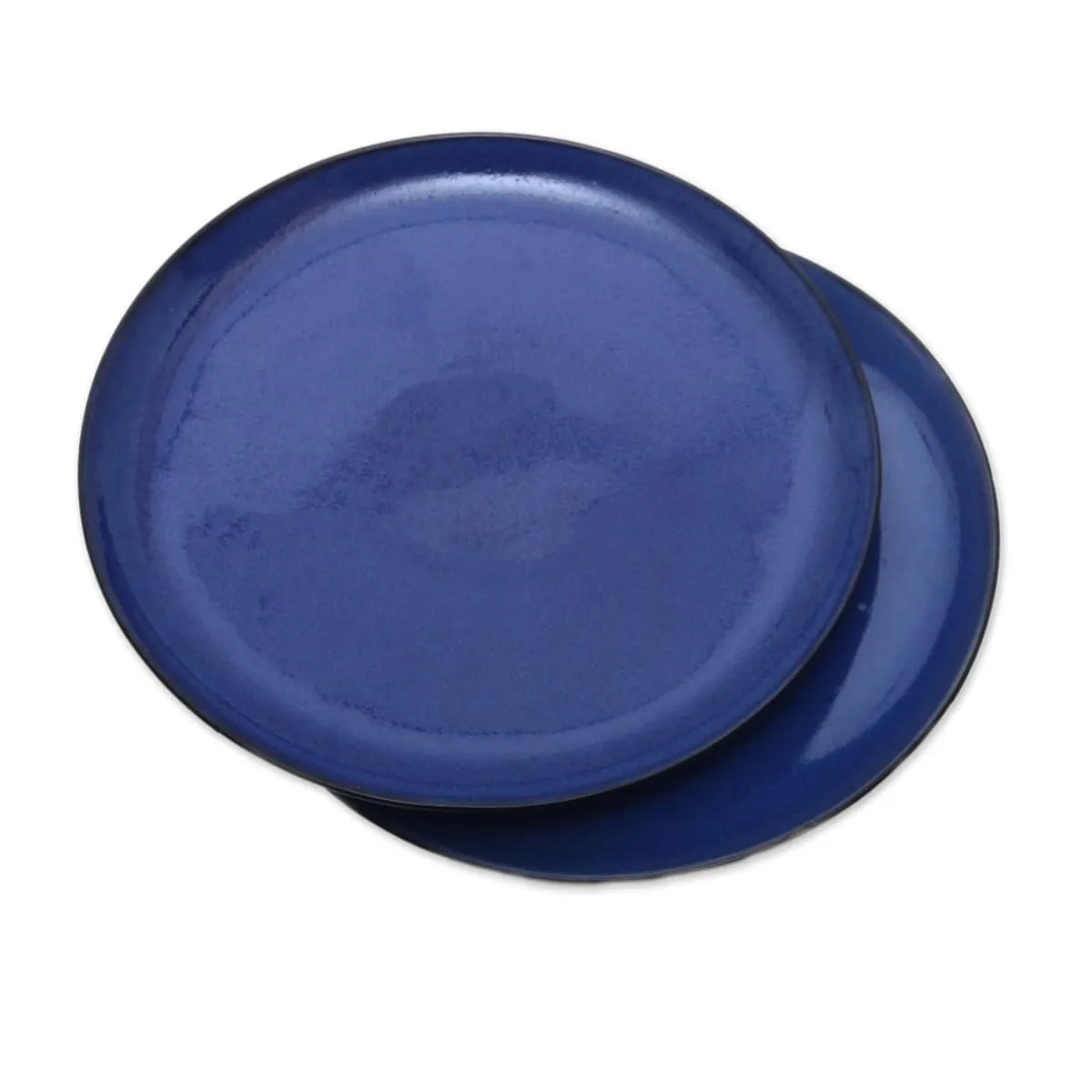 Novica Cobalt Cuisine Ceramic Dinner Plates (Pair)