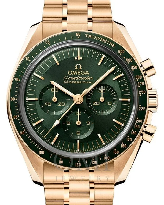 Omega Speedmaster Moonwatch Professional Co-Axial Master Chronometer Chronograph 42mm Moonshine Gold Green Dial 310.60.42.50.10.001.