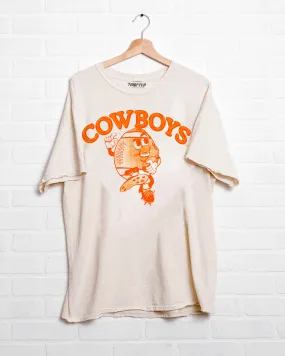 OSU Cowboys Football Run Off White Thrifted Tee