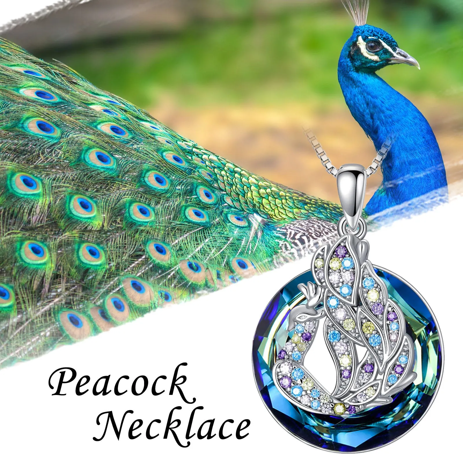 Peacock Necklace 925 Sterling Silver Peacock Necklaces Peacock Jewelry Gift For Women Mom Mother