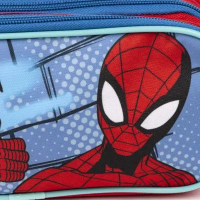 Penar cu 2 compartimente, Spiderman, albastru, unisex