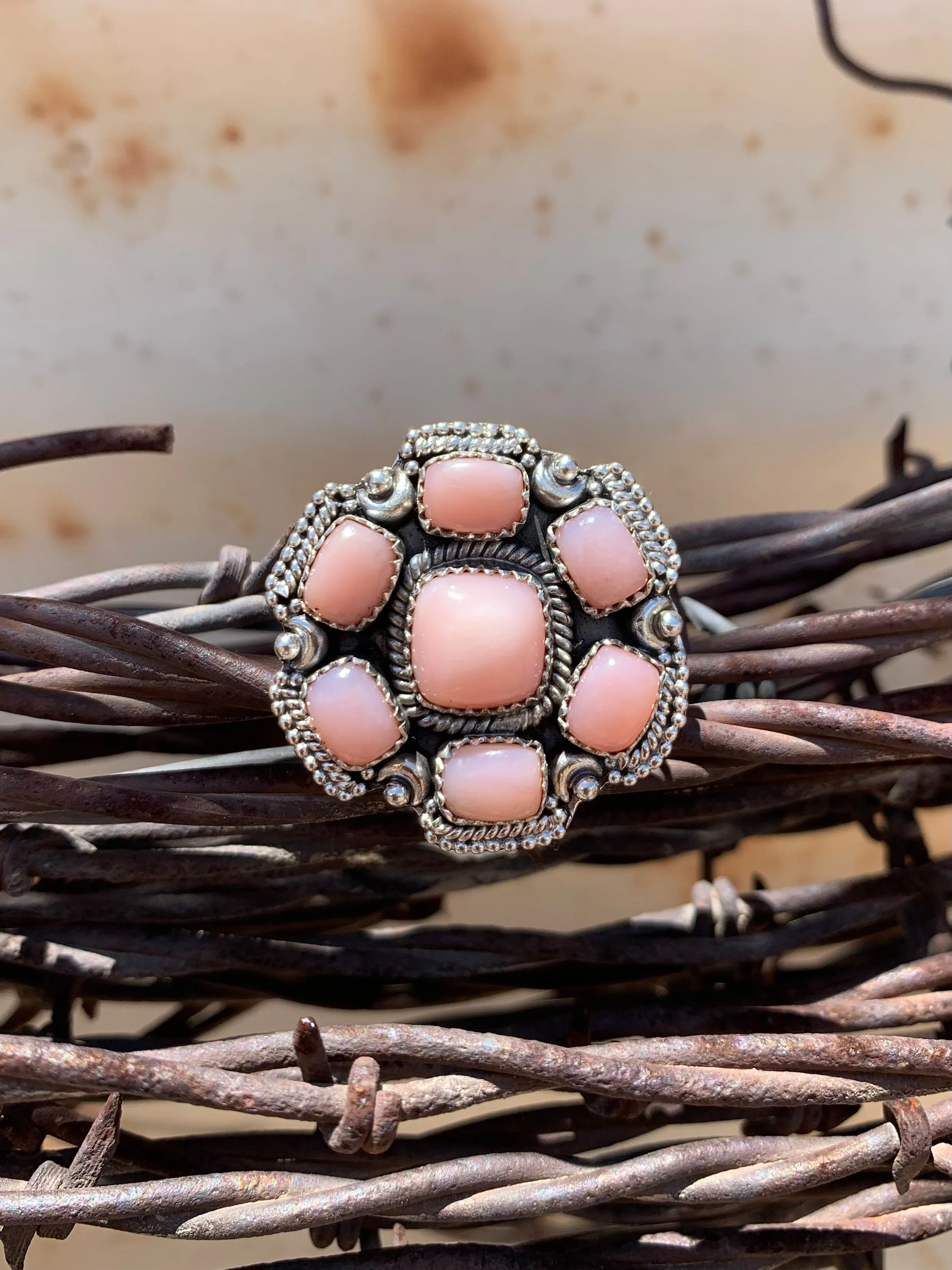 Pink Opal Adjustable ring