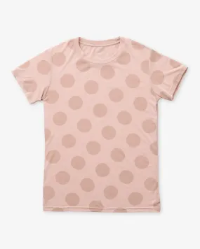 Polka Dot Tee - Dirty Pink