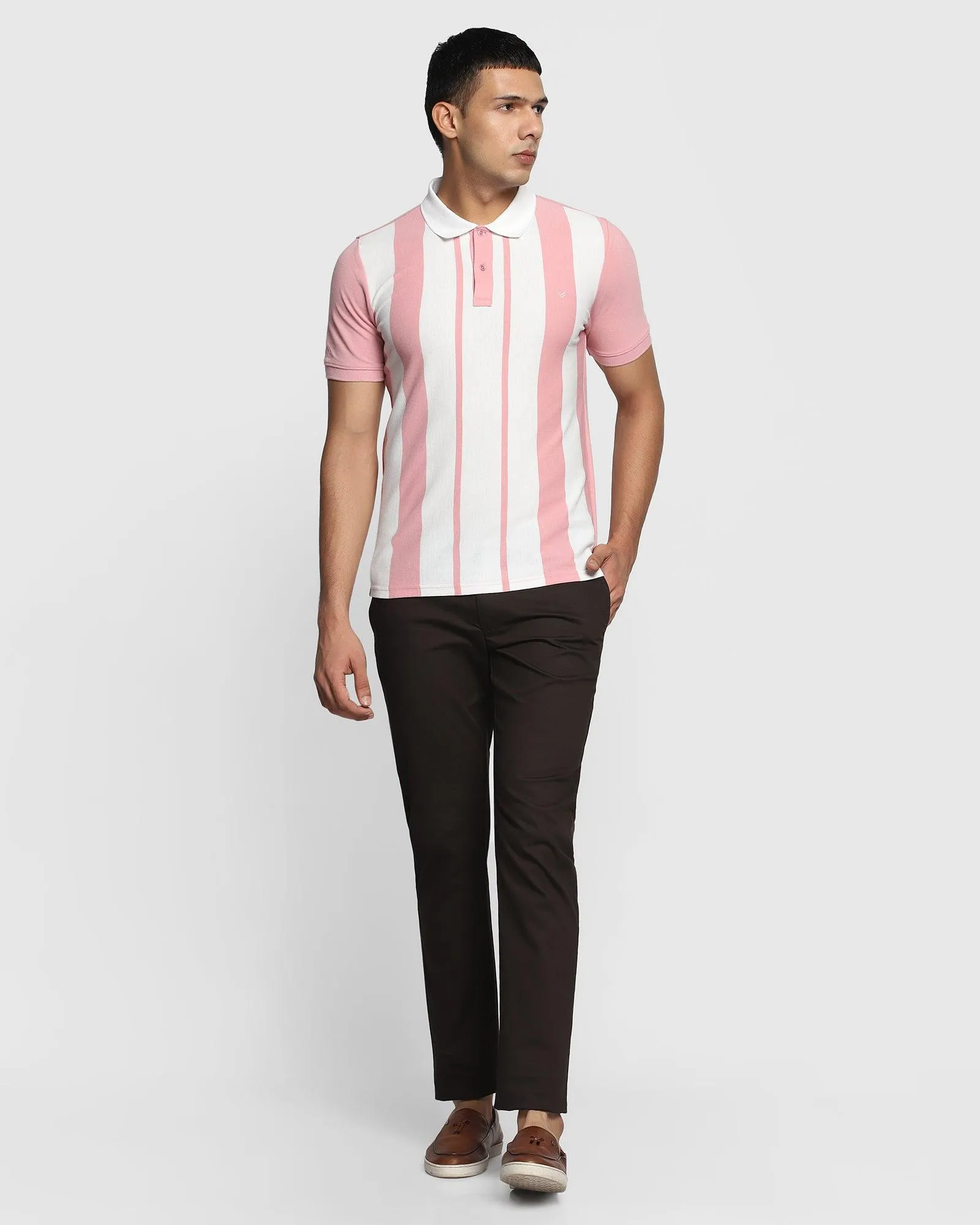 Polo Blossom Pink Striped T-Shirt - Tornado