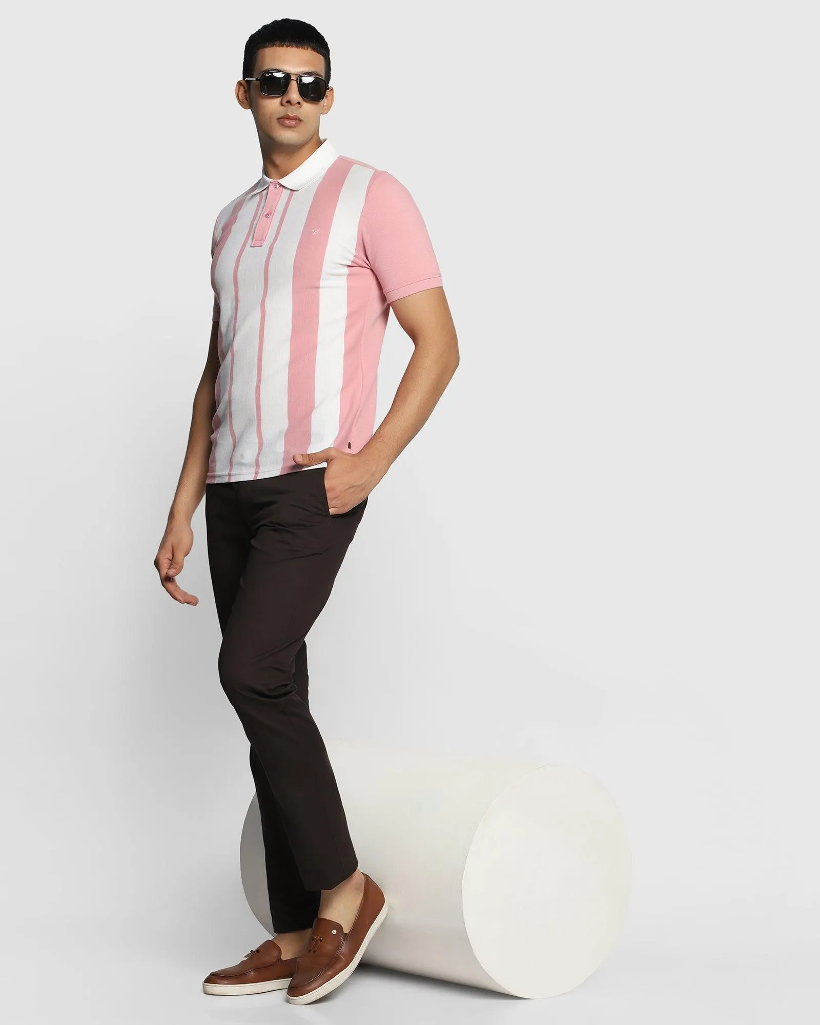 Polo Blossom Pink Striped T-Shirt - Tornado