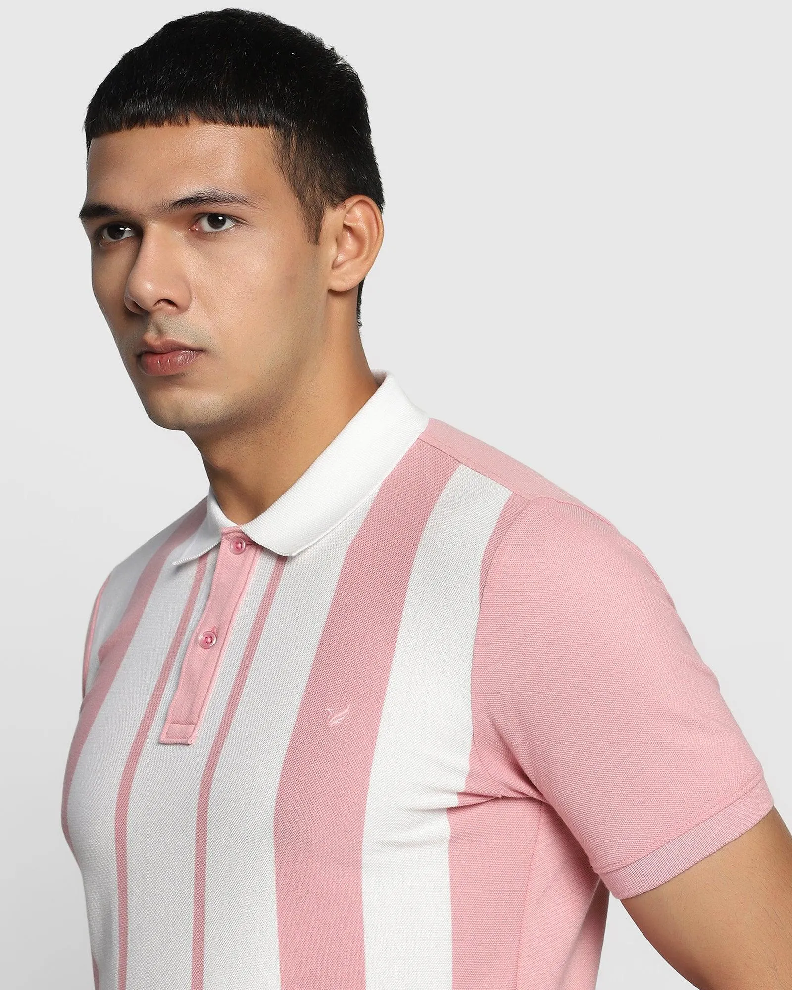 Polo Blossom Pink Striped T-Shirt - Tornado