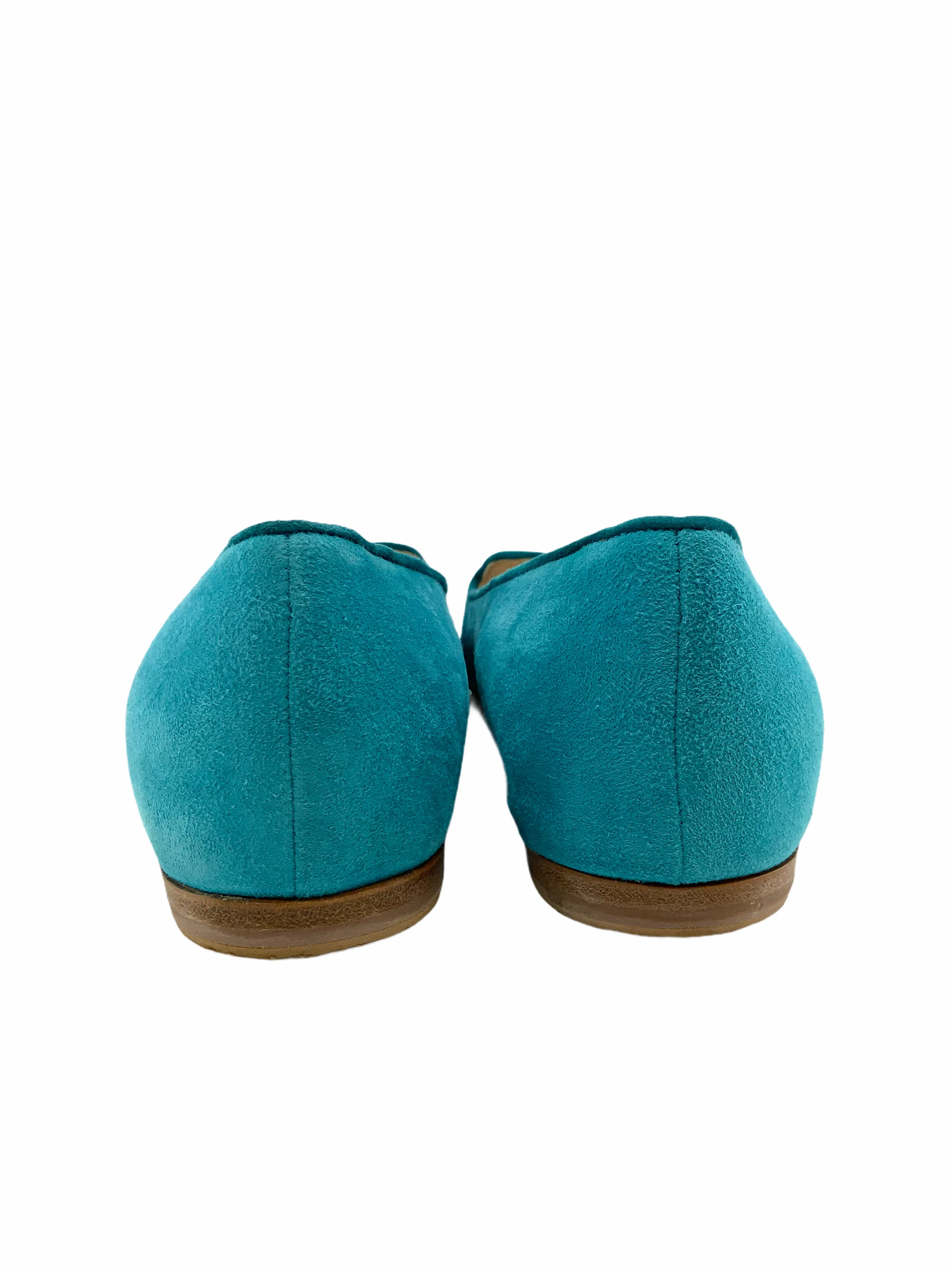 Prada Turquoise Suede Flats Size 8