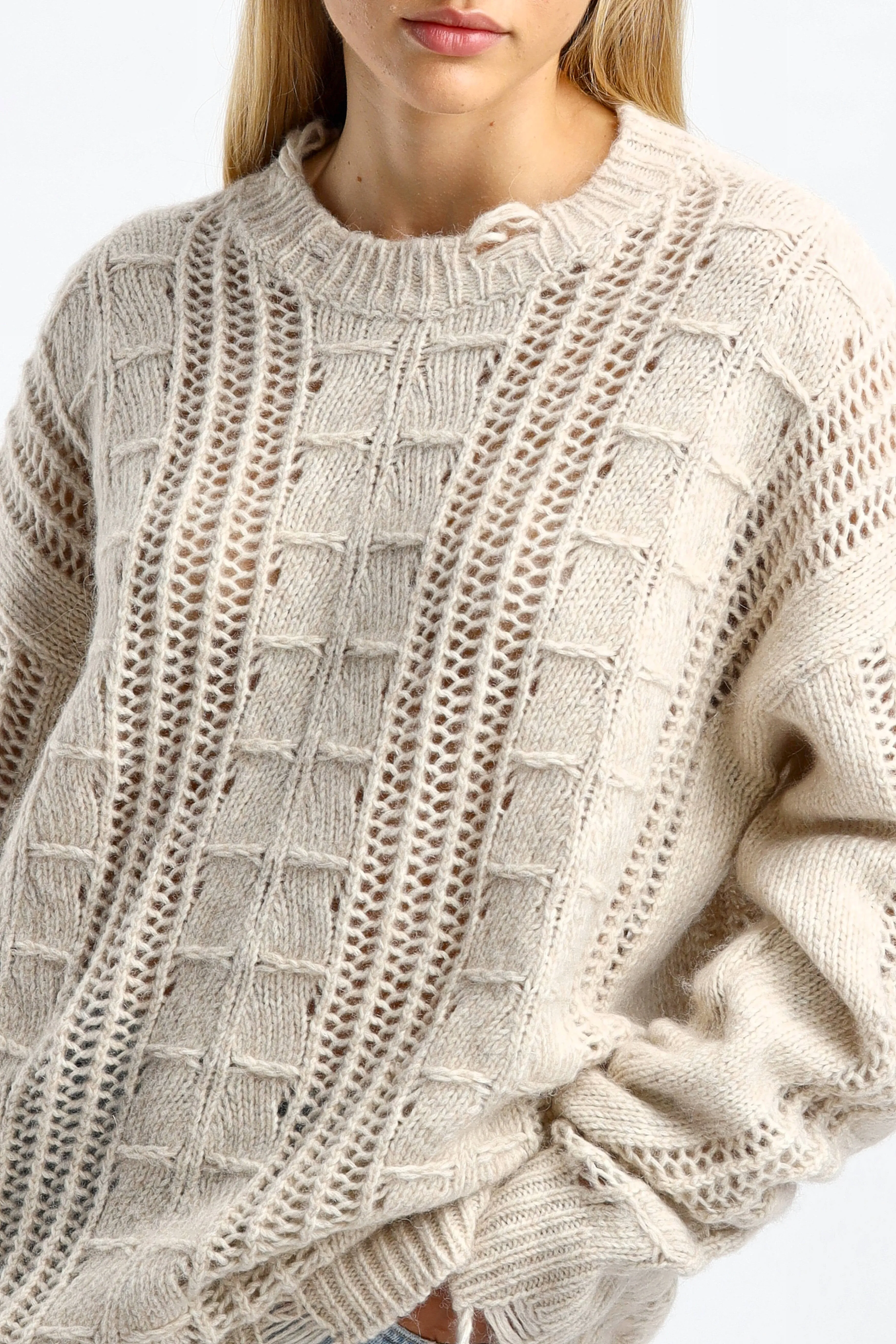 Pullover Flora in Ivory