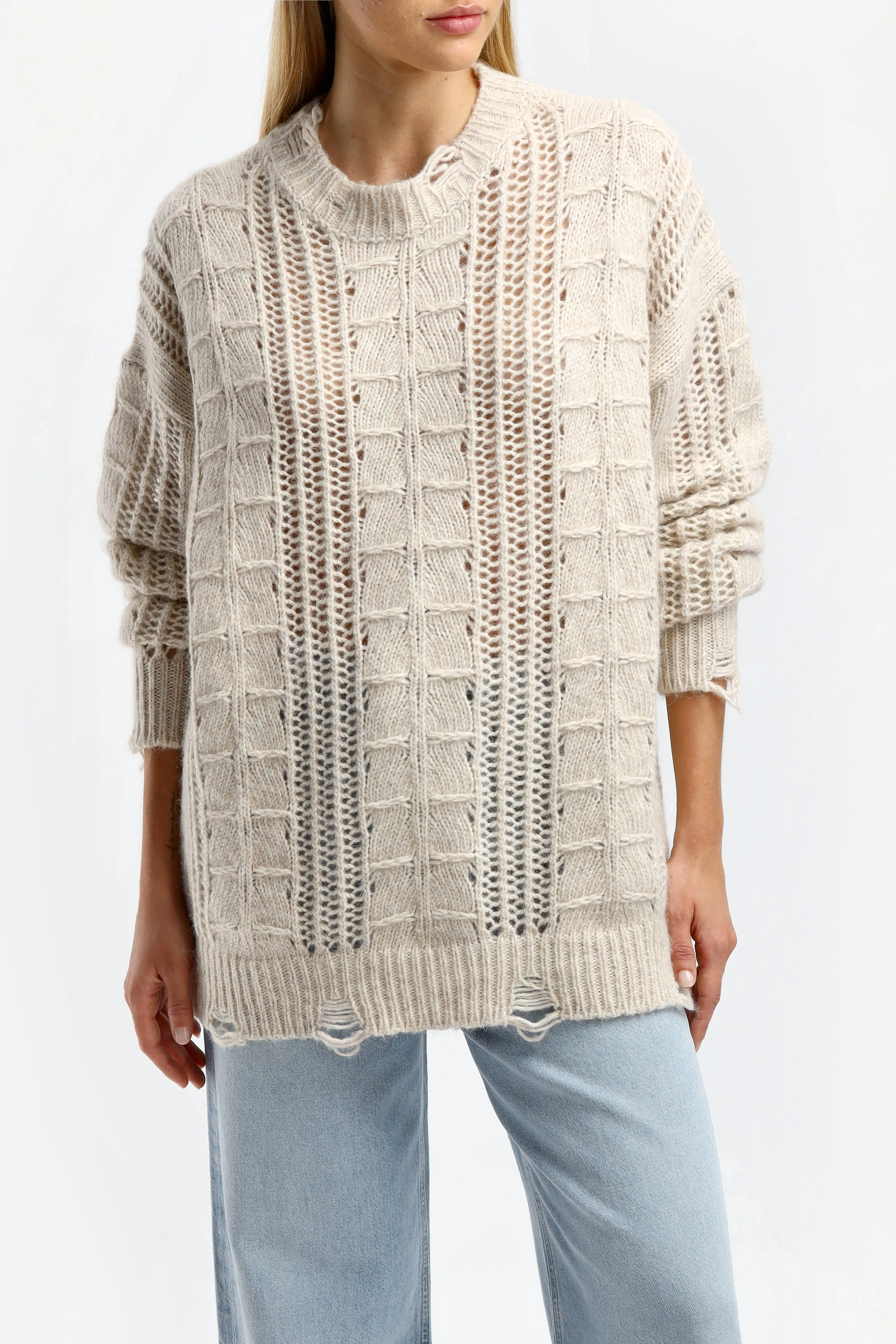 Pullover Flora in Ivory