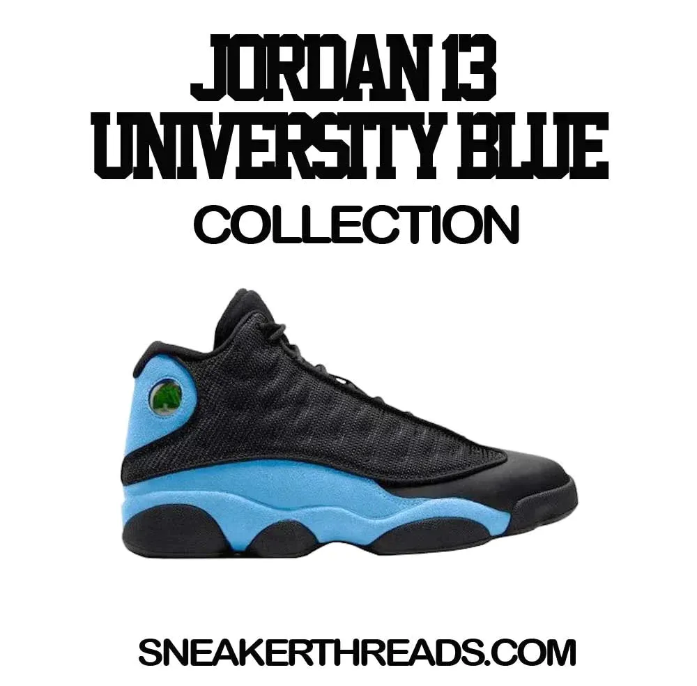 Retro 13 University Blue Satin Jacket - Raging Face - Blue