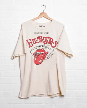 Rolling Stones Here Come the Huskers White Tee