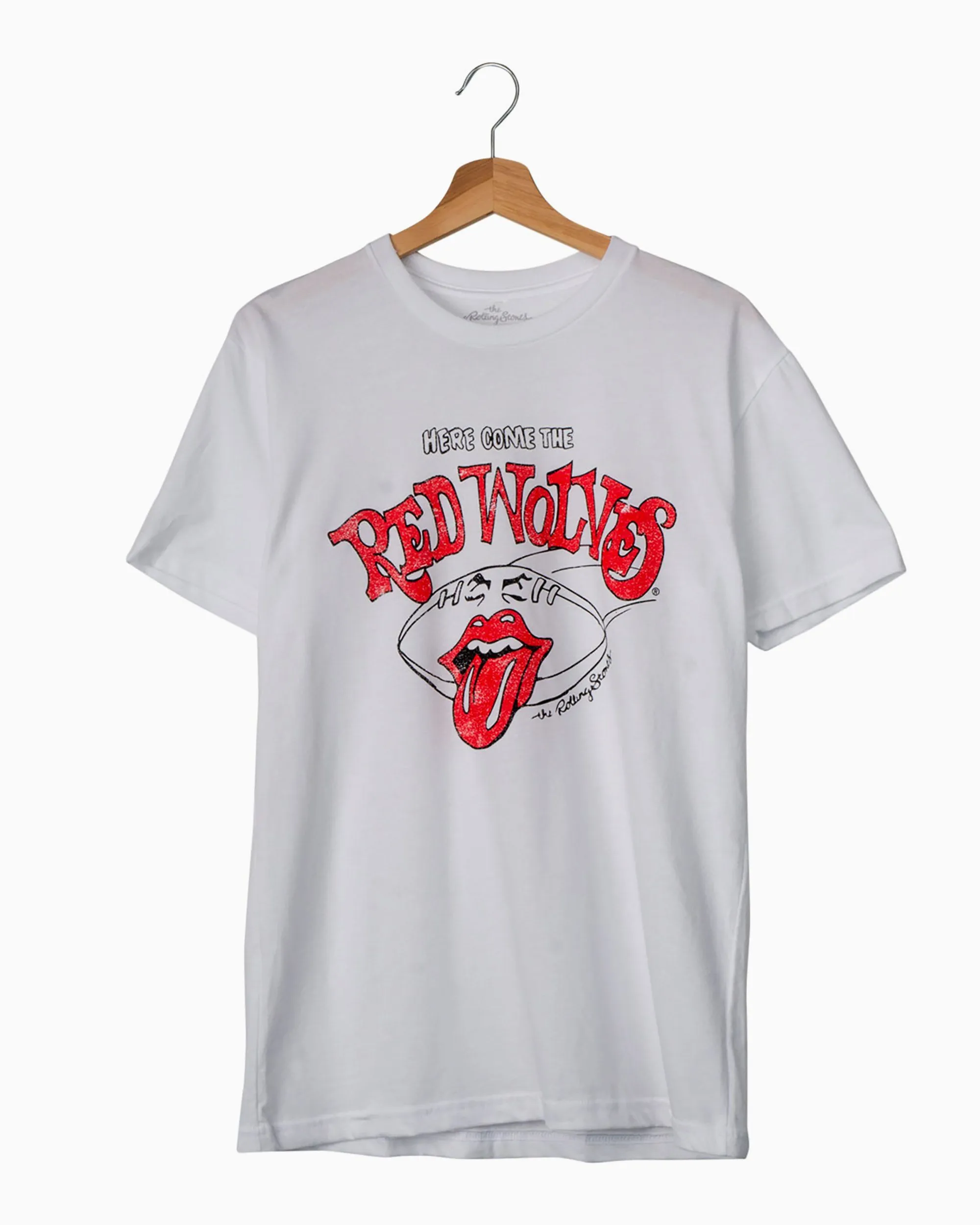 Rolling Stones Here Come The Red Wolves White Tee