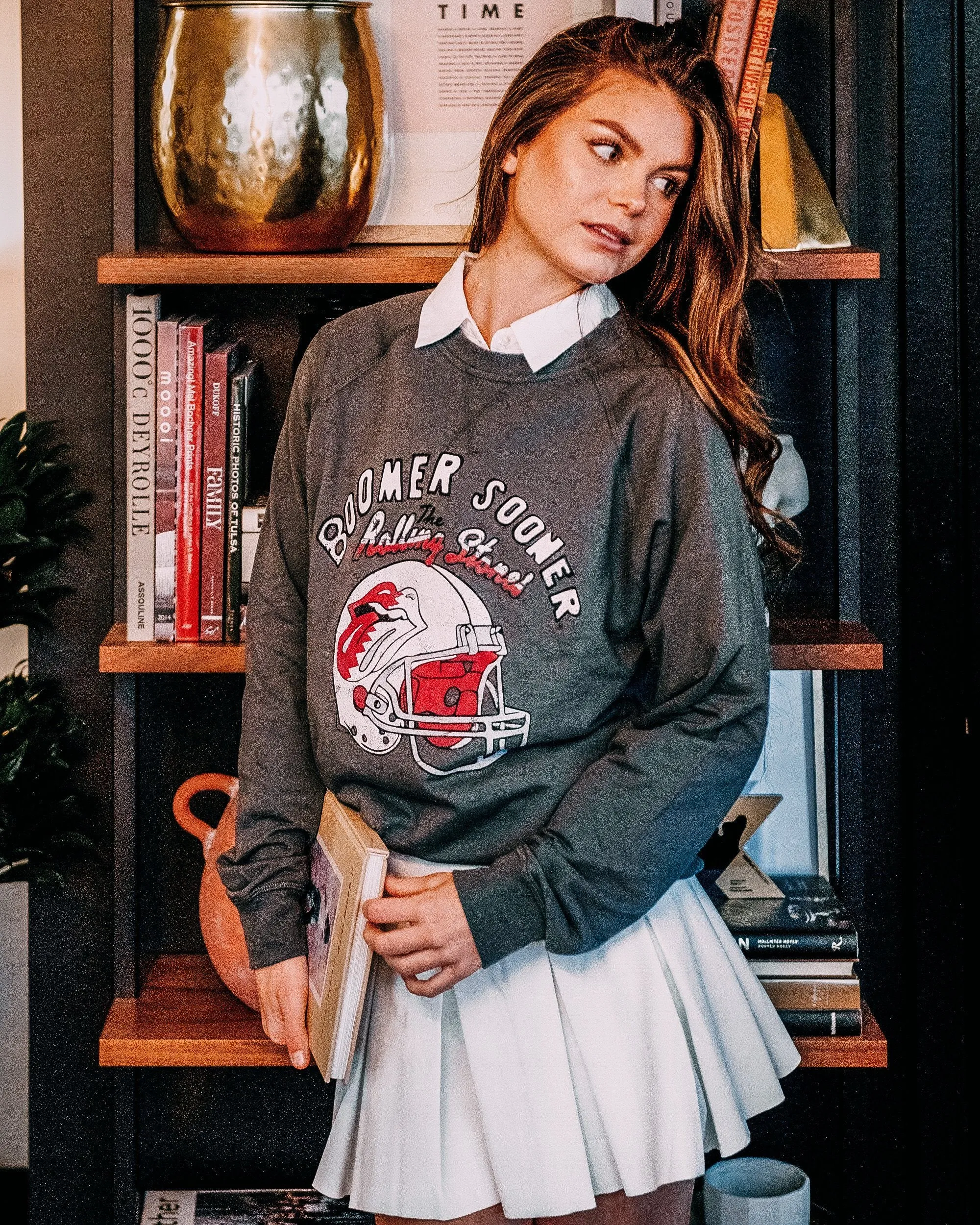 Rolling Stones OU Helmet Lick Dark Gray Sweatshirt