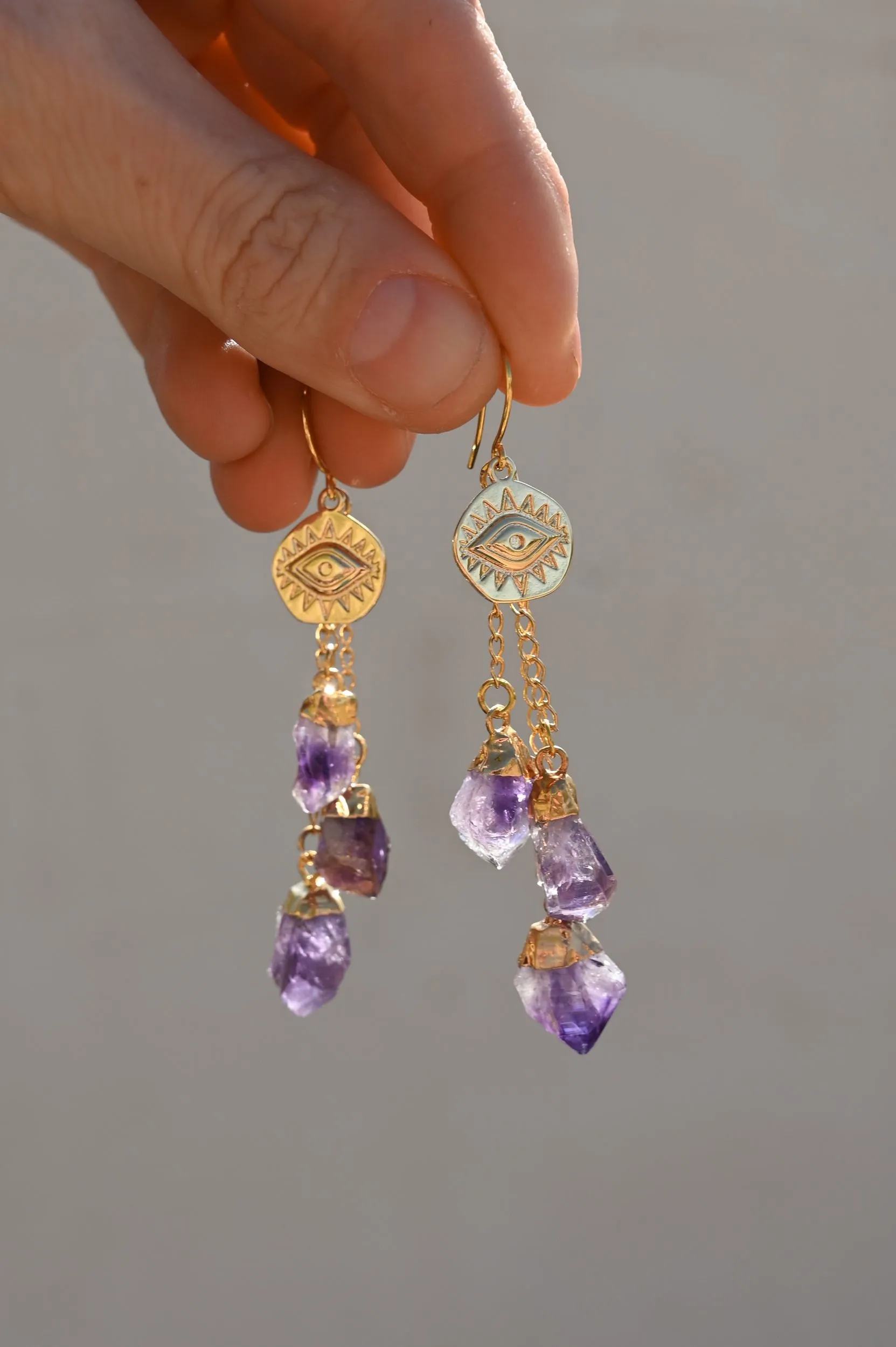 Seeing From A Higher Perspective Amethyst Earrings