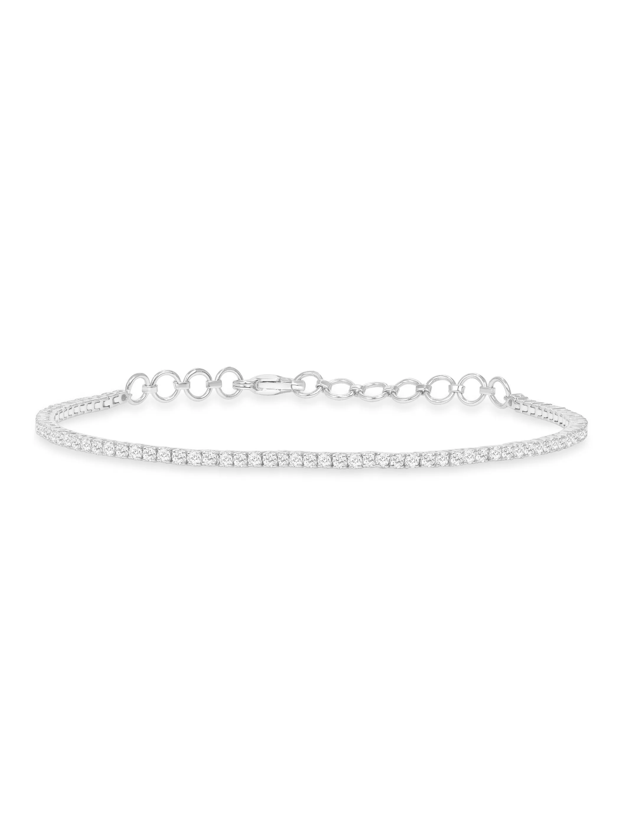 Simple Diamond Tennis Bracelet 14K