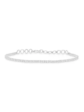 Simple Diamond Tennis Bracelet 14K