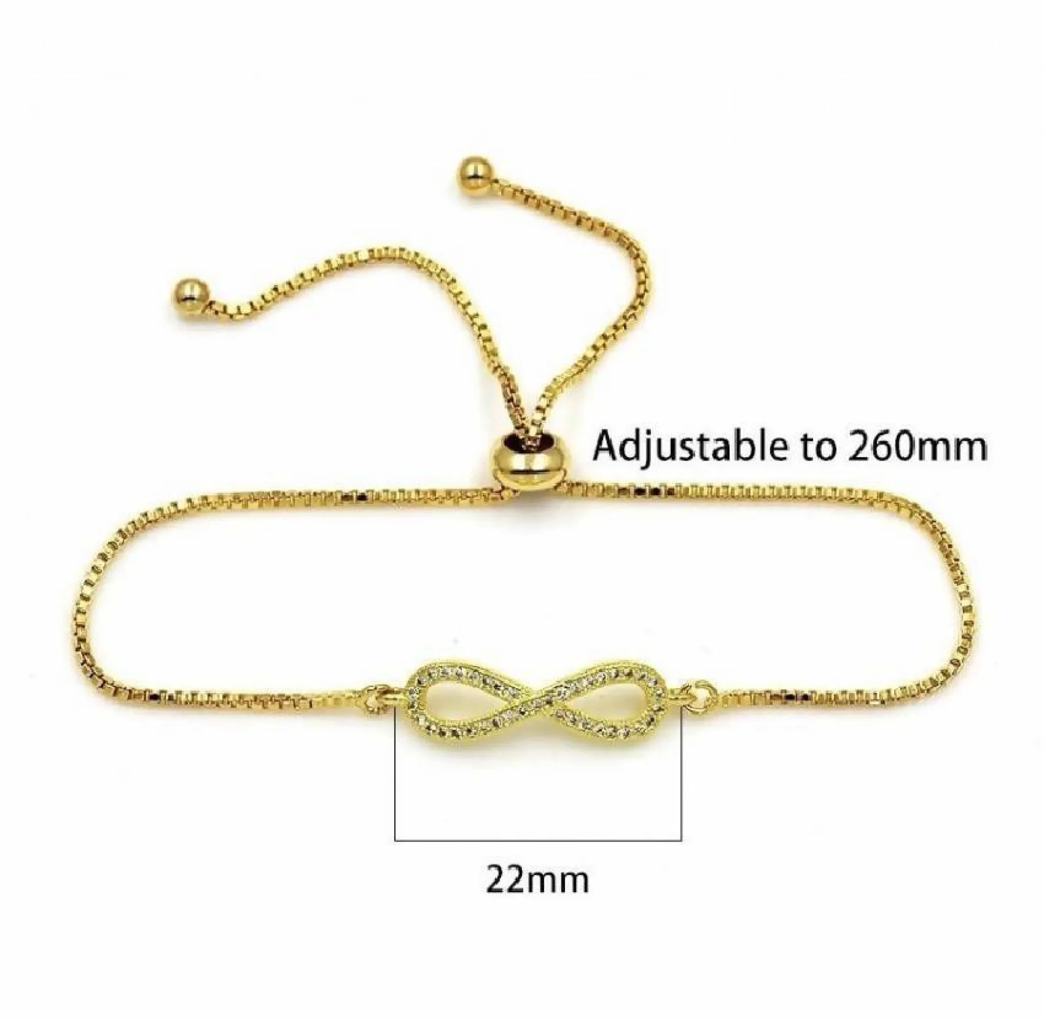 Stylacity Infinity Adjustable Pulley Bracelet