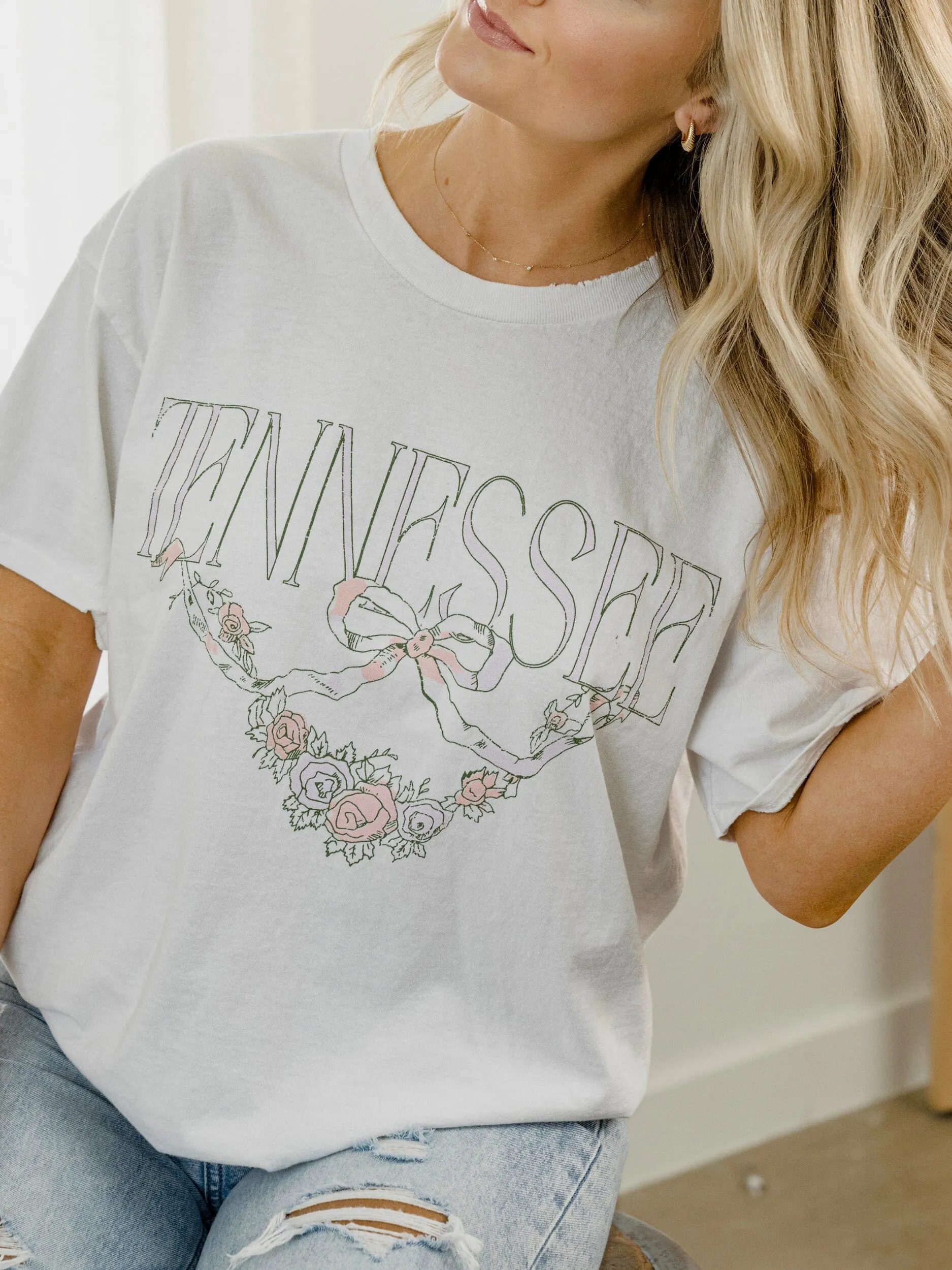 Tennessee Swag White Thrifted Tee